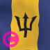 Barbados-Landesflagge, Elgato-Streamdeck und Loupedeck animierte GIF-Symbole als Hintergrundbild für die Tastenschaltfläche